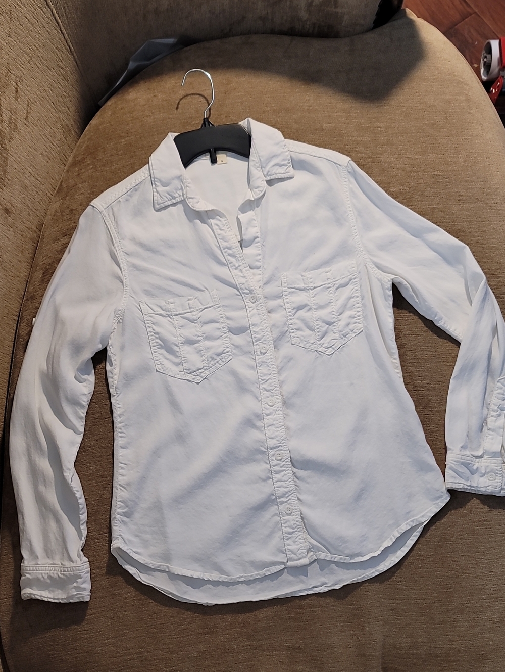 cloth & stone White Button-Down Shirt with Chest Pockets